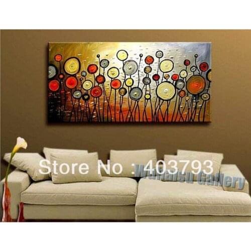 100% handpainted Modern Abstract Huge Wall Art Oil Painting On Canvas flower paintings home decoration