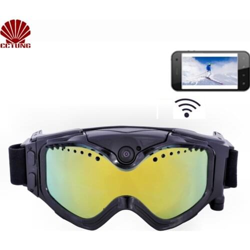 1080P HD Ski-Sunglass Goggles WIFI Sports Camera Colorful Double Anti-Fog Lens for Ski with Free APP Live Image Video Monitoring