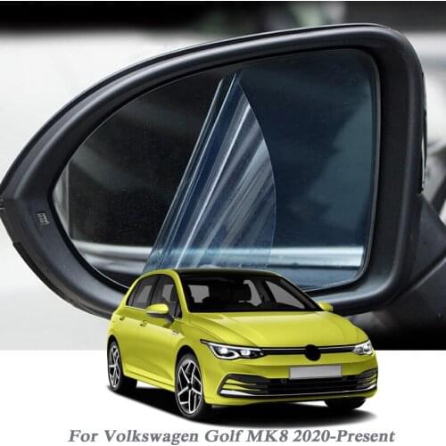 2PCS Anti Fog Car Window Clear Film Rearview Mirror Protective Sticker For Volkswagen Golf MK8 2020-Present External Accessories