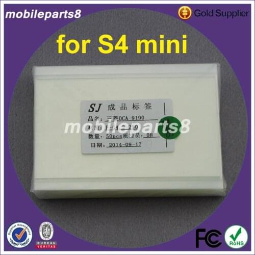 50pcs/lot 250um For mitsubishi OCA optical clear adhesive double side sticker For galaxy S4 mini s3 mini i9190 screen 4.3inch
