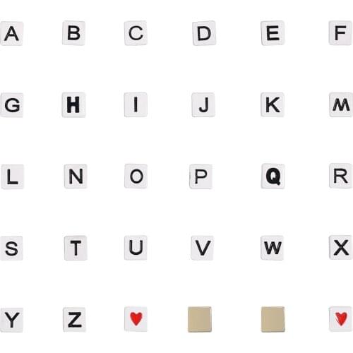 10pcs/bag letter beads for bracelets alphabet myuki seed beads metal tila enamel perler beads charms for jewelry sieraden maken