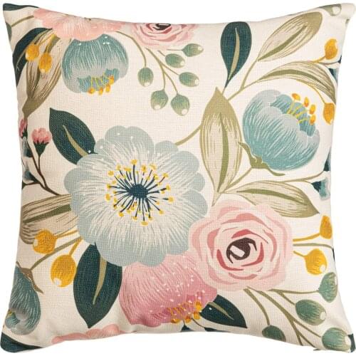 QIBON Flower Decoration Pillow case Sofa Decoration Pillow case Cushion Pillow case Home Decoration 18x18 inch Pillow case