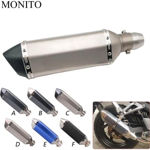 For YAMAHA mt07 mt09 fz07 fz09 mt/fz 07 mt10 xsr 700 Motorcycle Carbon fiber exhaust escape Modified Exhaust Muffler
