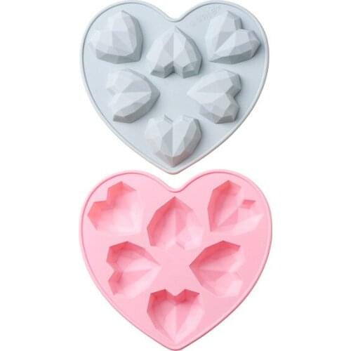 Bakeware Soap Form Pastry Tools Cake Diamond Silicon Moulds Love Chocolate Mould Decorating Heart Cake Decoration Accessories
