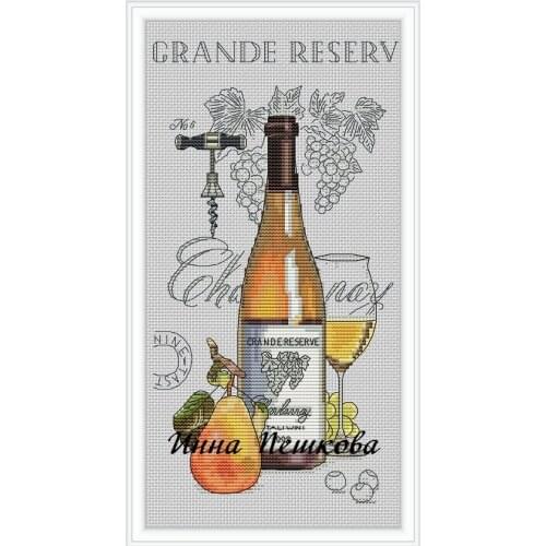 Fruit Wine Series-Pear Wine 24-35 Cross Stitch Kit Package Greeting Needlework Counted Kits Embroidery cross stitch set