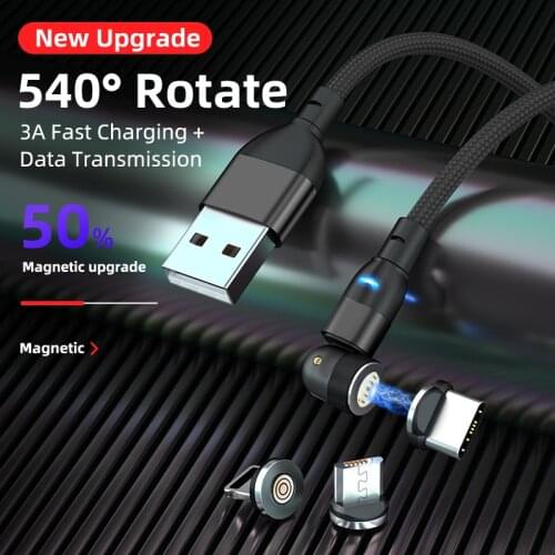 Magnetic Data Cables 3A Fast Charging and data transfer Nylon Braided 1M 2M USB cable For iPhone Android devices