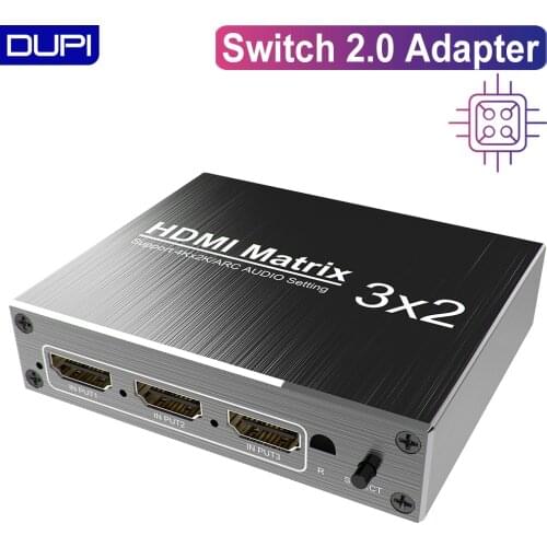 HDMI Matrix switch 2.0 adapter 4K HDR ARC 3 in 2 out HDMI Splitter converter IR control adapter for notebook Ps4 PC projector TV