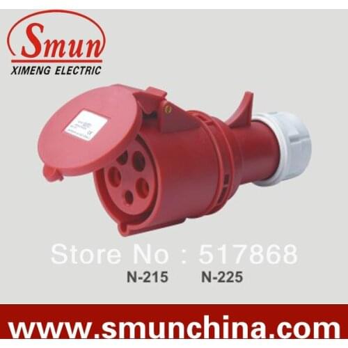 N-215 16A 220-415V 3P+N+E 5pin Industrial Mobile Socket with CE ROHS 1 Year Warranty IP44 degree PA66