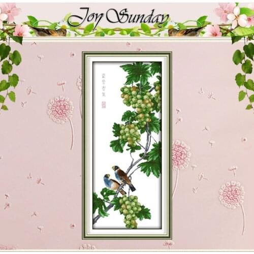 Grape Patterns Counted Cross Stitch 11CT printed 14CT Cross Stitch Set Wholesale Chinese Cross-stitch Kits Embroidery Needlework