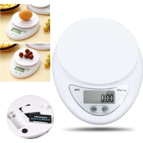 5kg/1g Kitchen Scale Portable Electronic Digital Scale Food Coffee Measurement Weight Kitchen Tools Gadget Accessories
