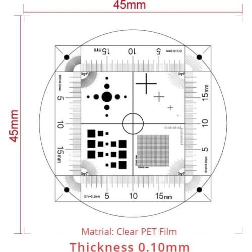 Transparent PET Microscope Micrometer Calibration Ruler multi pattern