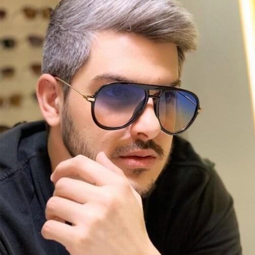 2021 Hot fashion aviation oversized gradient mens driving glasses Brand classic retro pilot sunglasses Women ins Popular UV400