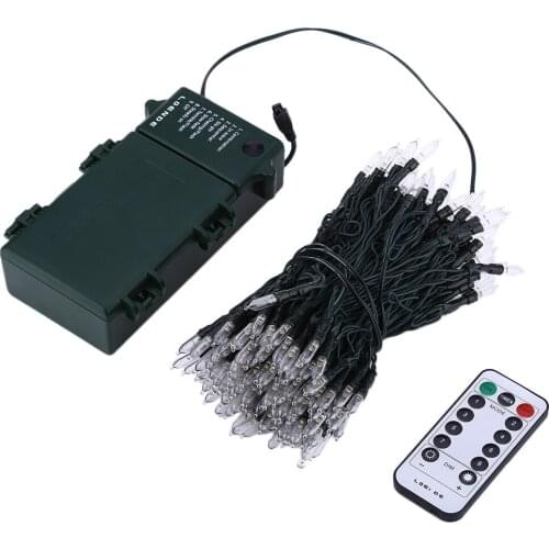 Battery Powered 8 Modes 21M 200 LEDs String Light with Remote Control Waterproof String Light Lamp for Halloween Xmas Decoration