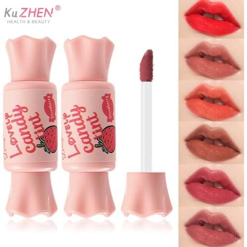Mirror Candy Lip Glaze Gloss Lipstick Girl Candy Shaped Lip Glaze Waterproof Lasting Long Lipstick Lip Gloss Non-Stick Cosmetic