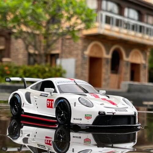 1:24 Porsche 911 RSR Alloy Racing Car Model Diecast Metal High Simulation Toy Sports Car Vehicle Model Collection Childrens Gift
