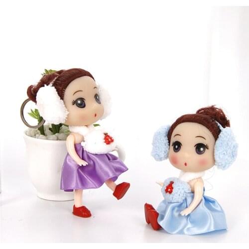 1PCS 12cm Mini Cute Ear Phone Confused Doll Best Toy Gift Doll For Girl Toys Sent Randomly
