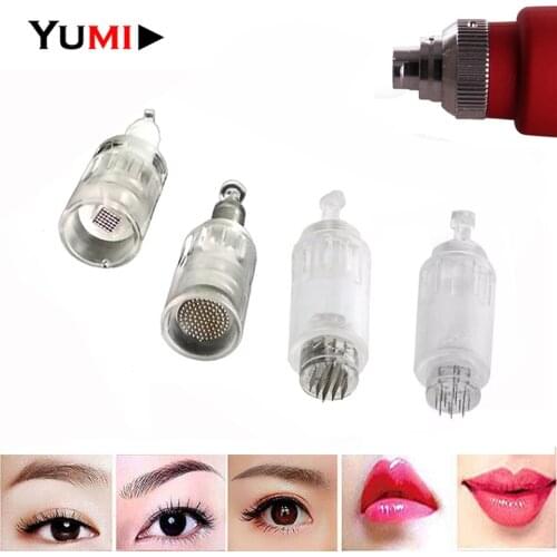100pcs Derma Pen Needles Bayonet MYM Cartridges 9 12 36 42 Pin 3D Micro Nano Round For Auto Microneedle Derma Pen Machine Tips