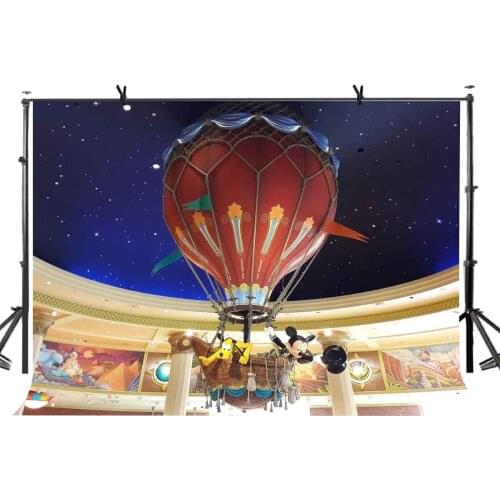 150x220cm Hot Air Balloon Backdrop Cute Cartoon Image Hot Air Balloon Photography Background for Camera Photo Props