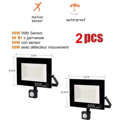 2 pcs 220V 10-100W LED FloodLight Spotlight Exterior Street wall reflector Led Light garden Lamp lighting led warm white pole PI