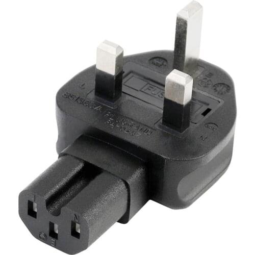 3 Male Pole for IEC 320 C15 from the UK AC Power Adapter, UK for C15 PDU / UPS Server, UK plug. United Kingdom Converter
