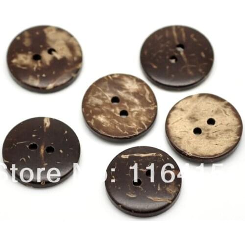 60pcs/lot Round Natural coconut button&Wood Button shape 38mm clothing children decoration/Craft/Scrapbooking Sewing Buttons