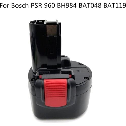 BAT048 9.6V 2000mAh Ni-CD Rechargeable Battery Power Tools Battery for Bosch PSR 960 BH984 BAT048 BAT119