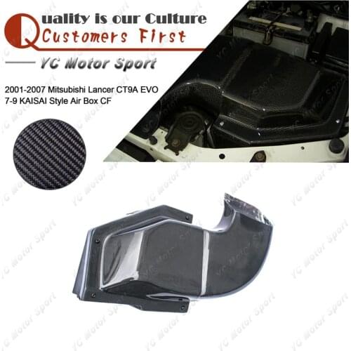Car Accessories Carbon Fiber KAISAI Style Air Box Fit For 2001-2007 Lancer CT9A Evolution 7-9 EVO 7 8 9 Air Box