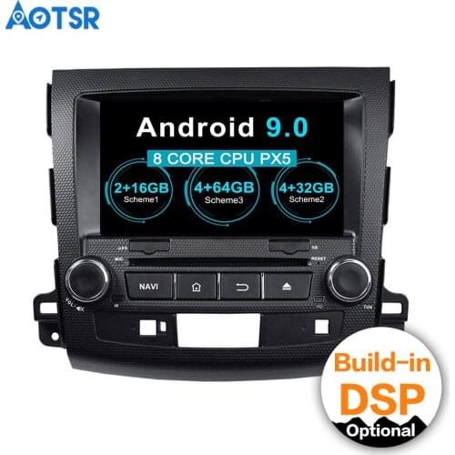 8" 2 Din Android 9.0 Car DVD player GPS Navigation for Mitsubishi Outlander 2006-2012 radio stereo support Rockford Amplifier