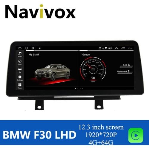Navivox 12.3" Car Android Display Multimedia Player For BMW 3 Series F30 2013-2016 Carplay Android Auto 2K HD Screen AHD Camera