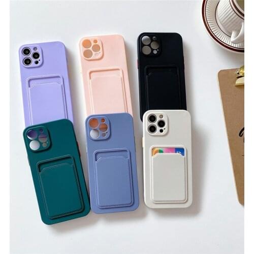 For iPhone 13 Case Fashion Wallet With Card Holder Soft TPU For iPhone 12 11 Pro X XS XR XSMax mini 7 8 Plus SE2020 Candy Cover