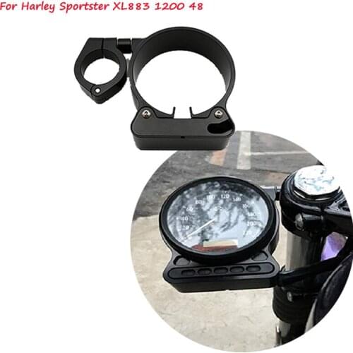 For Harley Sportster XL883 1200 48 Motorcycle Speedometer Side Mount Relocation Bracket Cover Instrument Bracket Case Housing