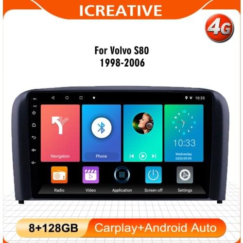 For Volvo S80 2004 2005 2006 aftermarket autoradio 9 inch Android Car Multimedia Video Player Navigation GPS 2 din head unit