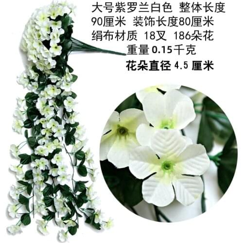 Violet Artificial Ivy Leaf Garland Vine Johnnyjump Flower Wall Hanging Basket Flower Orchid Flower Wedding Party Home Decor