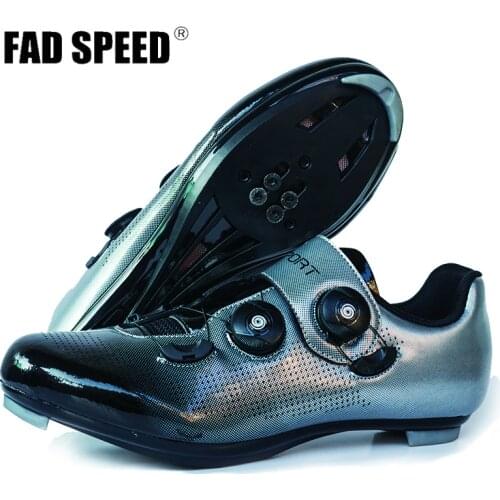 Gradient Self-locking Men Road Bike Shoes Ultra-light Women MTB ADS Cycling Shoes SPD Pedal Outdoor Racing Flat-bottomed Shoes