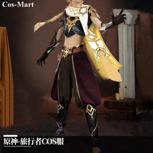 Hot Game Genshin Impact Aether Cosplay Costume Traveler Handsome Battle Uniform Unisex Activity Party Role Play Clothing S-XL