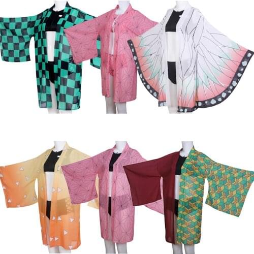 Demon Slayer Swimsuit Kimetsu no Yaiba Cosplay Costume Kamado Tanjirou Kamado Nezuko Beach Swimwear Kimono Summer Bathing Suit