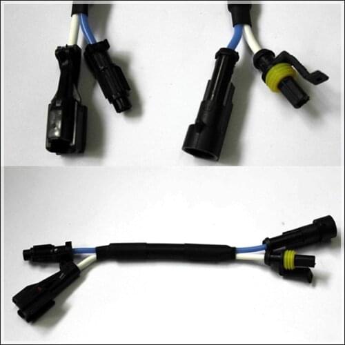 FSYLX Small KET AMP connector socket Xenon HID relay cable for H4 H7 H8 H11 HID xenon headlight AMP KET adapter Connector socket