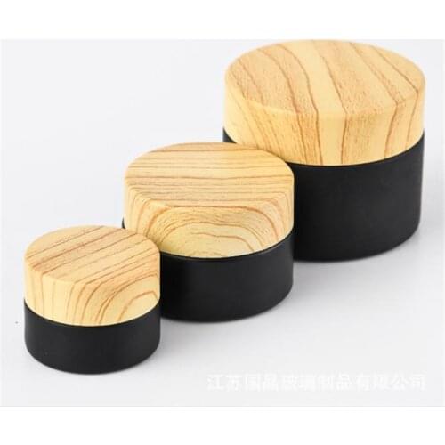 Frosted Glass Refillable Ointment Bottles Dropper Bottle Tubes Frosted Black Glass Empty Cosmetic Jar Pot 5/10/15/20/30/50/100g