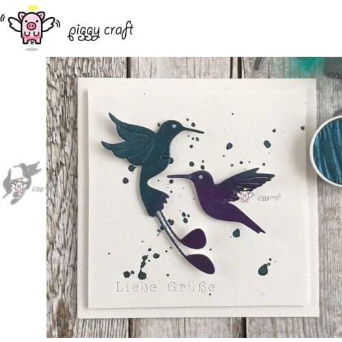 Piggy Craft metal cutting dies cut die mold Hummingbird Kolibri Scrapbook paper craft knife mould blade punch stencils dies