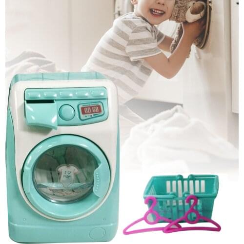 Hot Sale Mini Simulation Washing Machine Model Oven Play House Role Kid Housekeeping Toys Childrens Birthday Presents