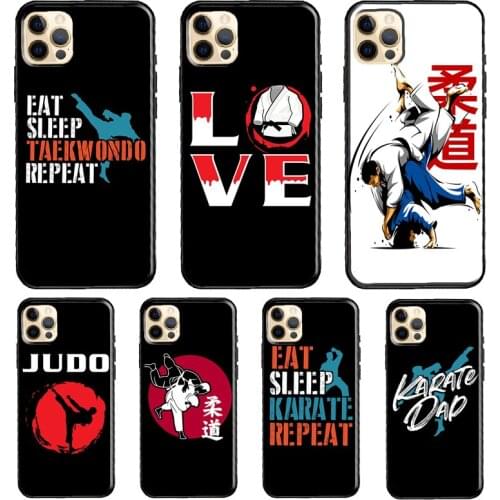 Judo Taekwondo Karate Soft Cover For iPhone 11 12 Pro Max XS XR X 12 mini SE 2020 5S 6S 7 8 Plus Phone Case