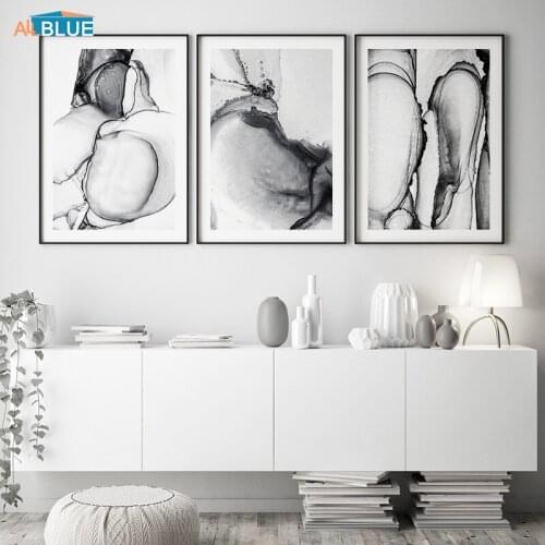Wall Decoration Picture Black And White Home Decor Painting Abstract Oyster Poster Canvas Print Art Nordic Style For Living Room