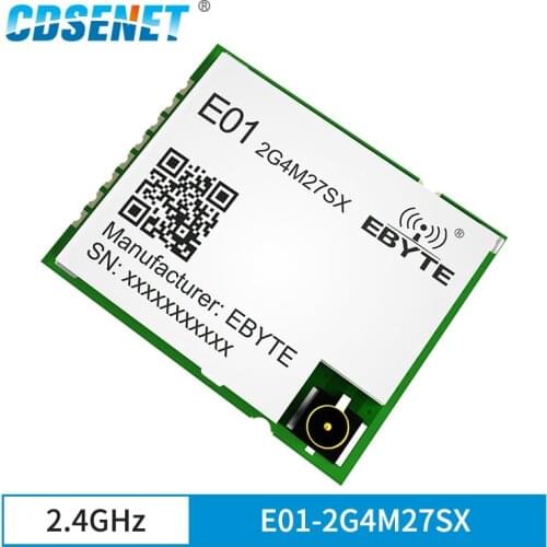 NRF24L01P 2.4GHz 27dBm Long Range RF Module GFSK SPI CDSENET E01-2G4M27SX IPEX Antenna SMD Wireless Data Transmission Receiver