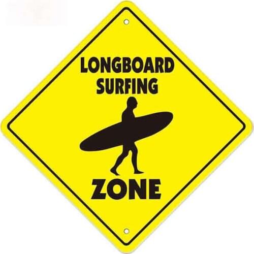 Personality Longboard Surfing Crossing Zone Car Stickers Vinyl Sunscreen RV VAN Accessories Graphics Anime Apply To Car Window