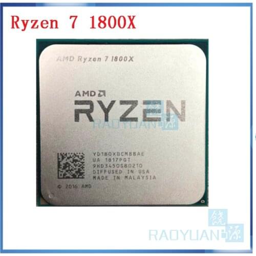 AMD Ryzen 7 1800X R7 1800X 3.6 GHz Eight-Core Sixteen-Thread CPU Processor L3=16M 95W YD180XBCM88AE Socket AM4