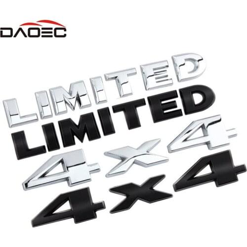 R For Jepp Grand Cherokee Wrangler Compass Renegade Car Rear Trunk Emblem Badge Styling Stickers Car 3D Metal 4X4 Limited Sticke