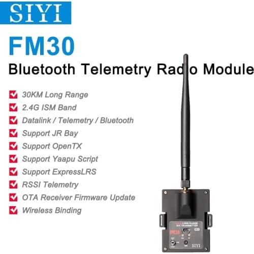 SIYI FM30 Radio Module Transmitter Datalink Telemetry Bluetooth Mini Receiver OpenTX ExpressLRS Racing Drones 2.4G 30KM RC Plane