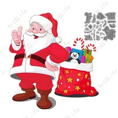 Santa Claus Christmas Dies New Metal Cutting Dies 2021 Stencil Template Scrapbooking Album Mold Paper Stamps and Dies Metal Dies