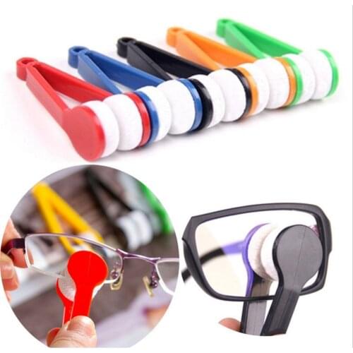 Glasses Cleaning Brush Wipe Super Soft Microfiber Multifunctional Portable Glasses Wipe Cleaner Double-sided Glasses Brush Tool