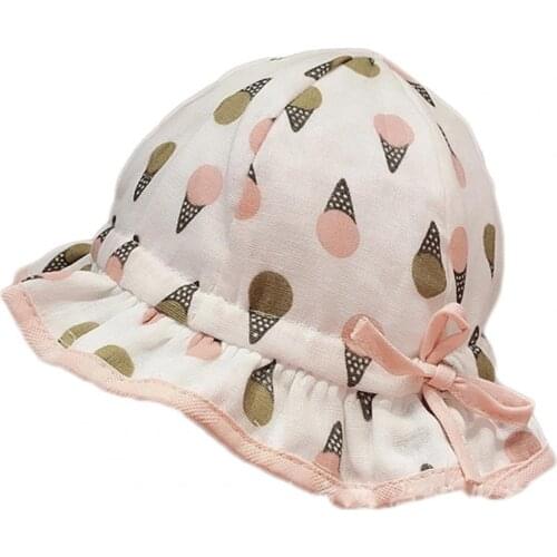 Fisherman Hat Petal Brim Sun Protection Skin Friendly Baby Bucket Hat for Outdoor